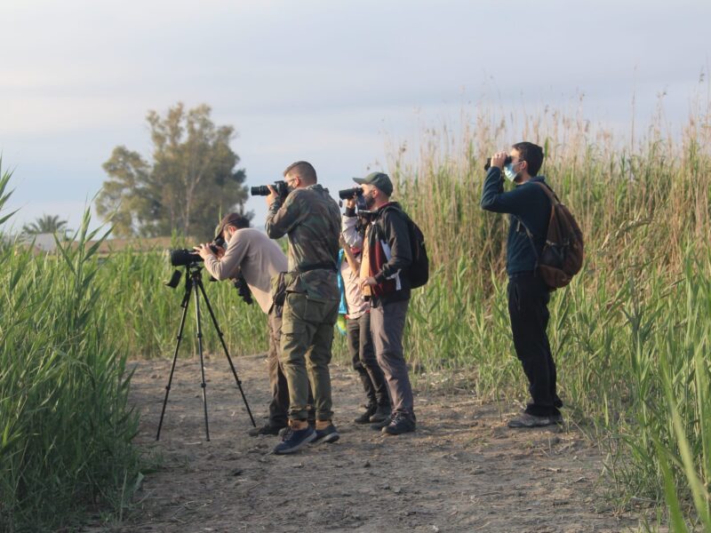 Grupo de personas durante una jornada de Birdwatching
